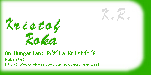 kristof roka business card